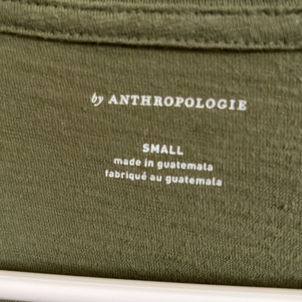 Olive green crop top. Pure cotton - Picture 2 of 2